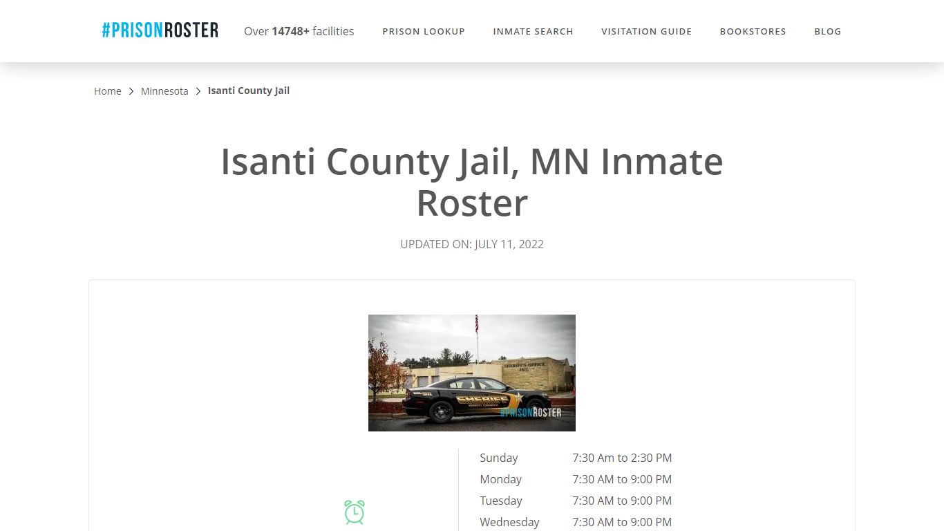 Isanti County Jail, MN Inmate Roster